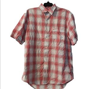 IZOD plaid shirt sleeve button up shirt. Medium.